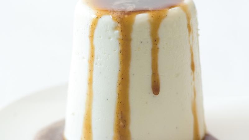 Panna cotta s kávovým sirupem