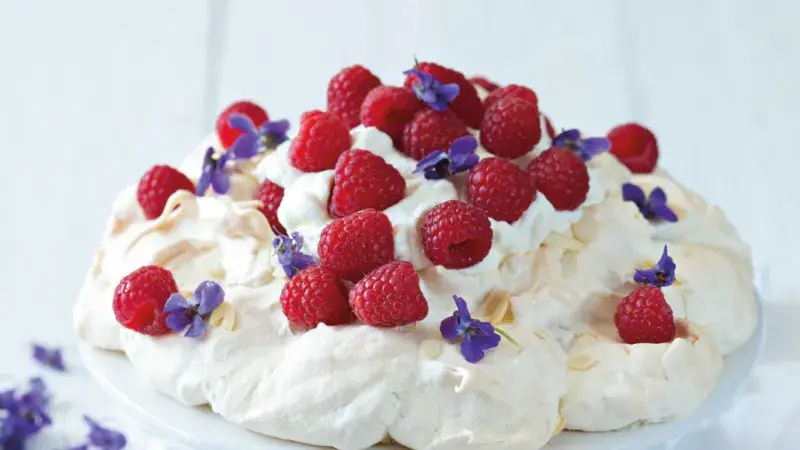 Pavlova s fialkami