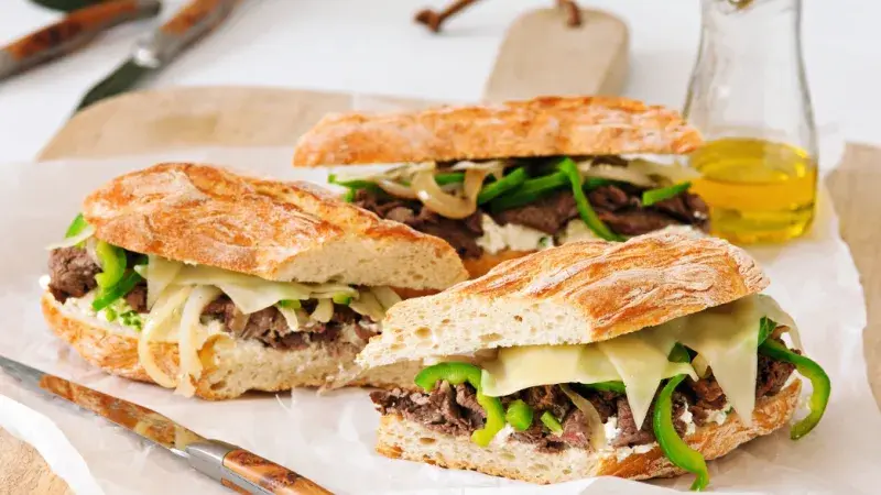 Philadelphia cheesesteak sandwich