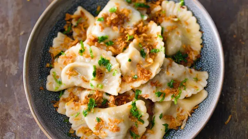 Pirohy s bramborovo-tvarohovou náplní