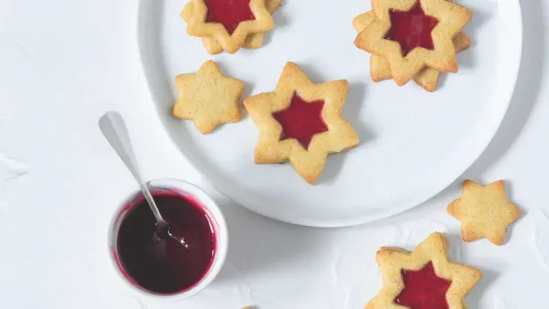 Pistáciové linecké cukroví