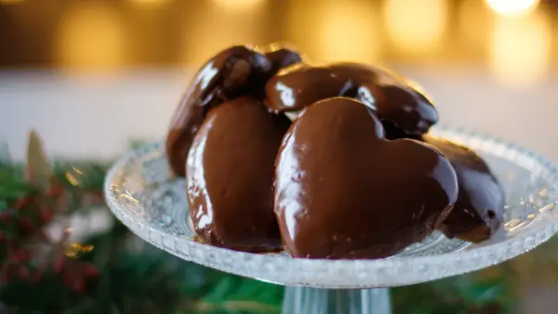 Plněná perníková srdíčka