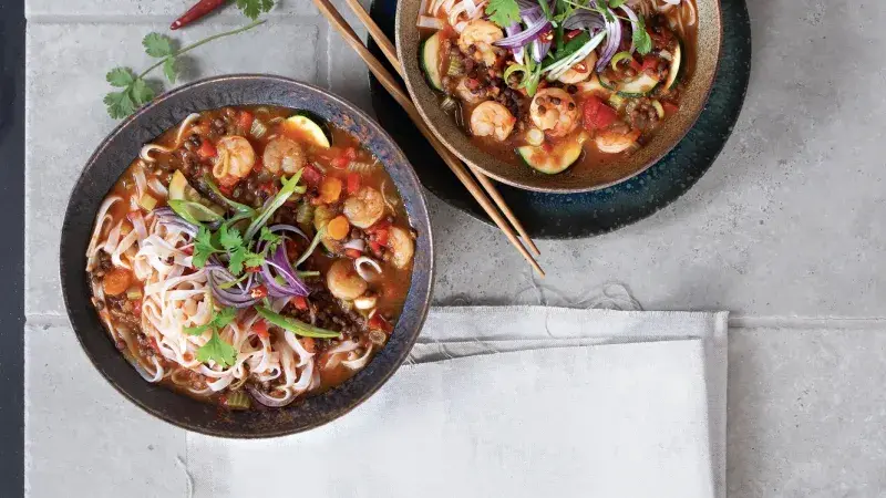 Polévka s krevetami