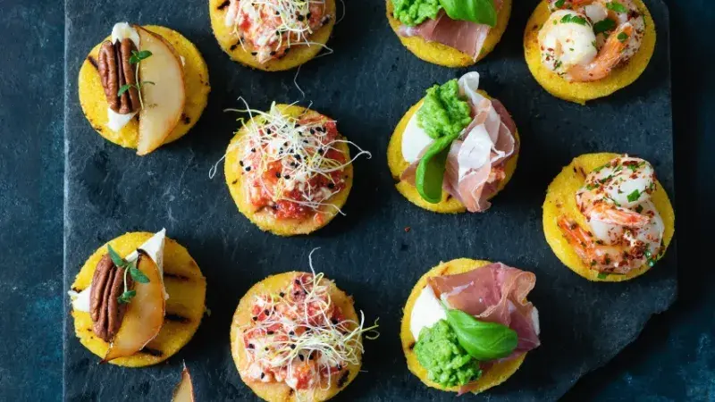 Polentové jednohubky