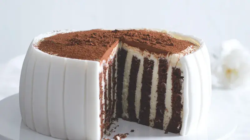 Pruhovaný dort