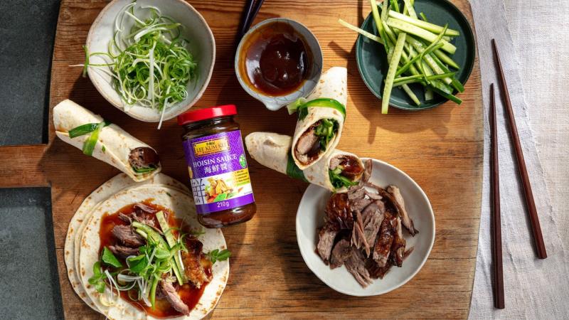Signature Dish Asian Inspired Hoisin Duck Wrap