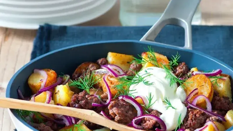 Skandinávské mleté maso s bramborami
