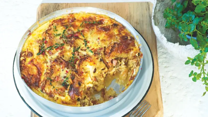 Slaný nákyp z mazance