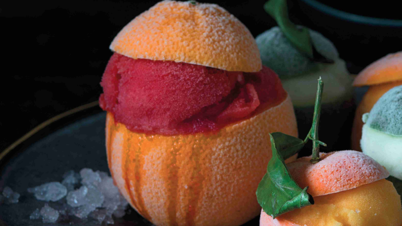 Sorbet z krvavých pomerančů