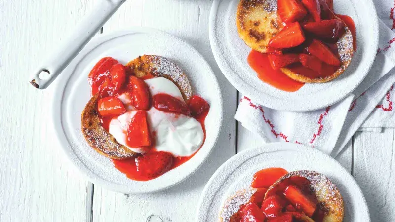 Syrniky s jahodovou omáčkou