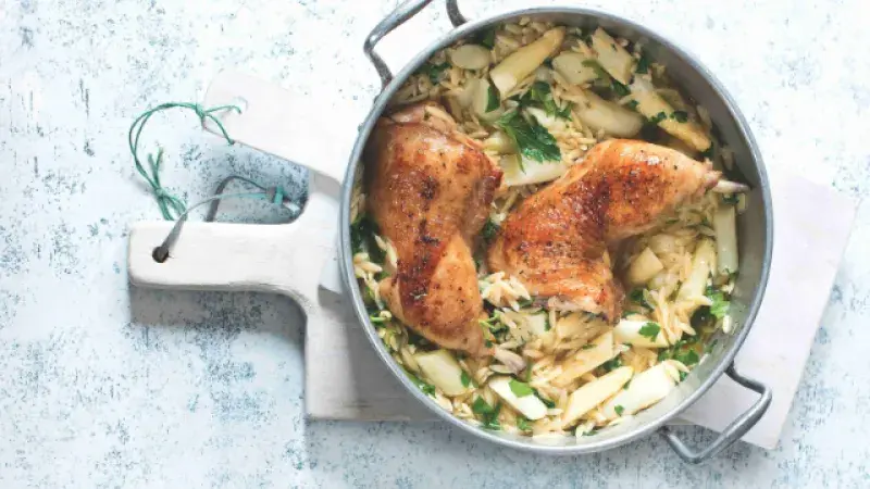 Kuře s těstovinami orzo