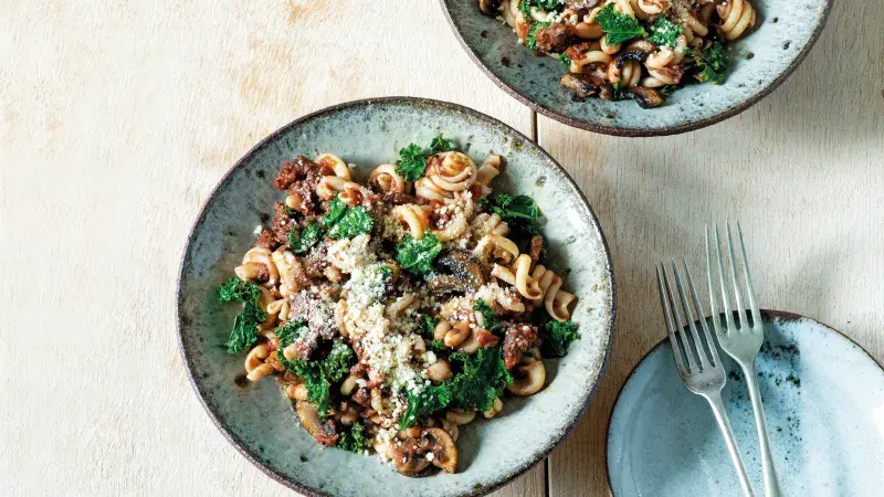 Těstoviny s mletým hovězím a fazolemi