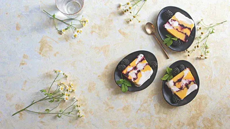 Tříbarevné zmrzlinové řezy