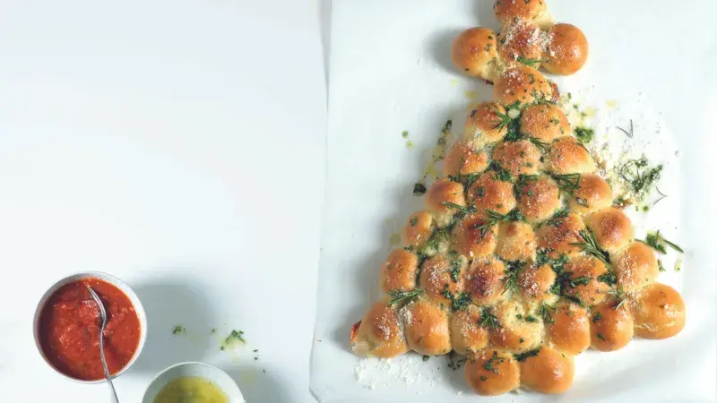 Vánoční stromeček z pizza kuliček