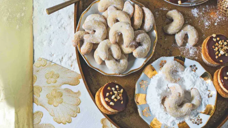 Vanilkové rohlíčky z lískových oříšků