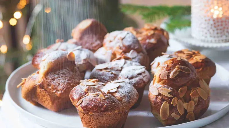 Vánočkové trojlístky z formiček na muffiny