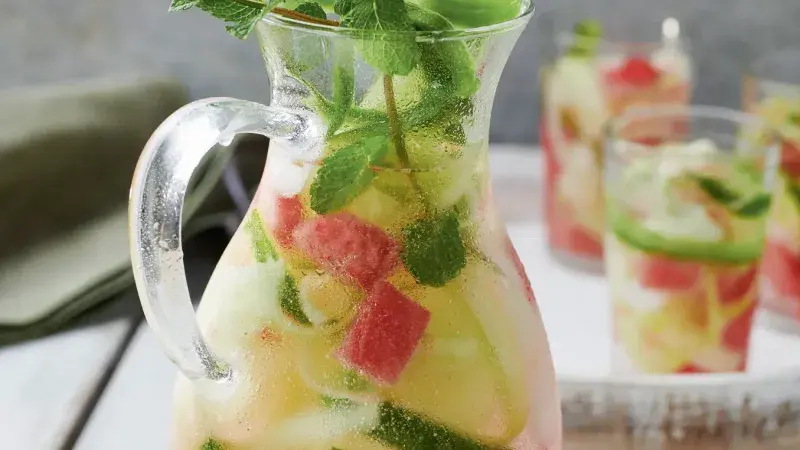 Voda infuzovaná okurkou a melounem