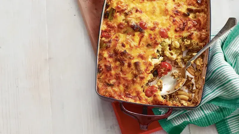 Zapečené makarony s hlívou ústřičnou