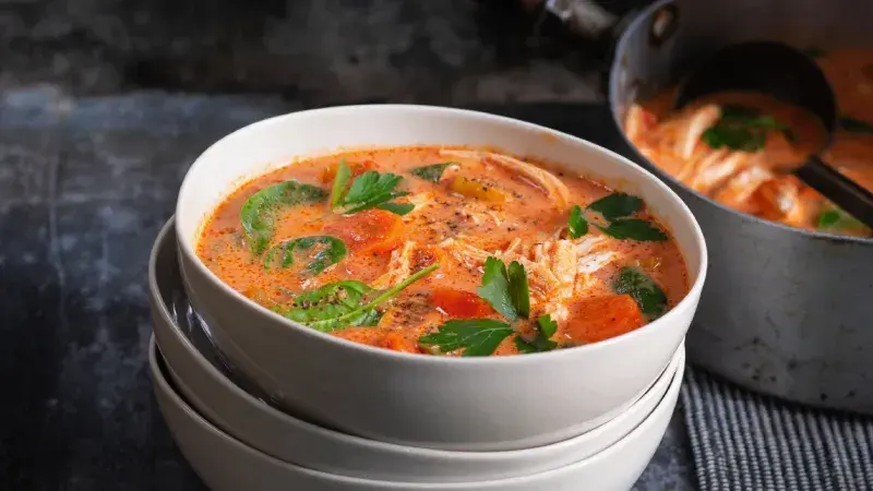 Zeleninová polévka s kuřátkem