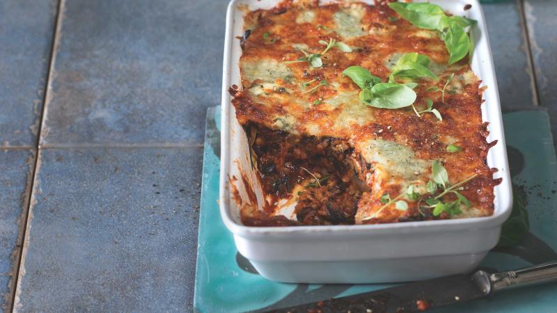 Zeleninové lasagne z grilu s troškou bulguru