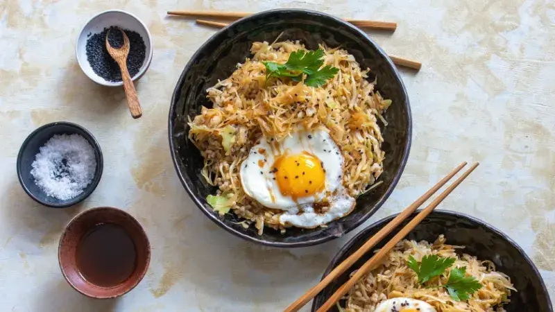 Zelí a kroupy po asijsku