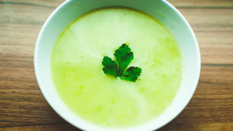 Hráškový krém s pancetou