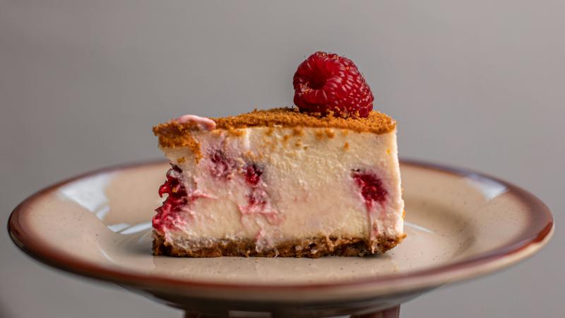 Malinový cheesecake
