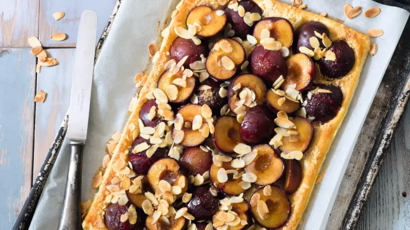 Koláč s blumami a mandlemi