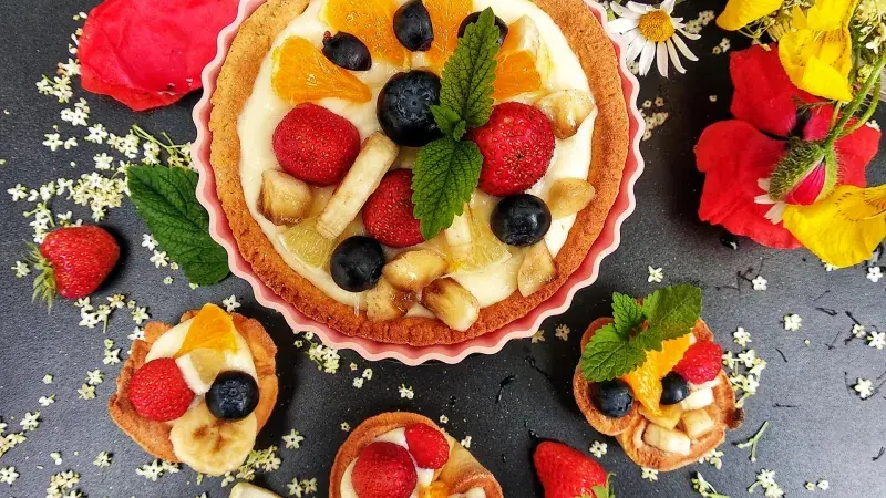 Makový koláč s podzimním ovocem