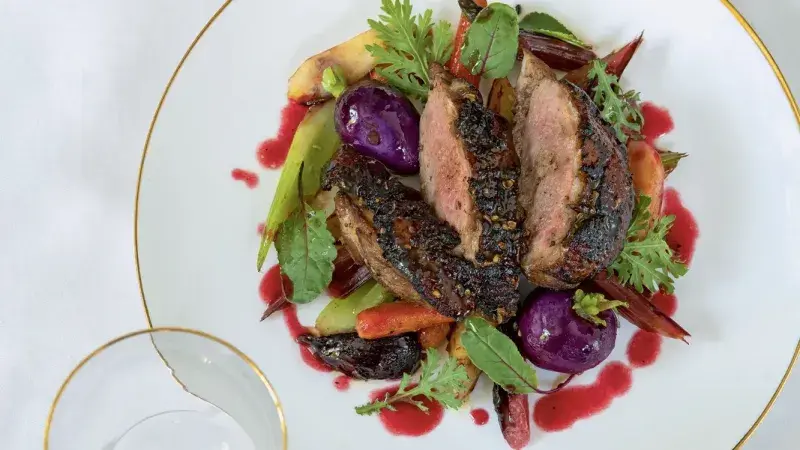 Kachní prsa se sečuánským pepřem a zeleninou