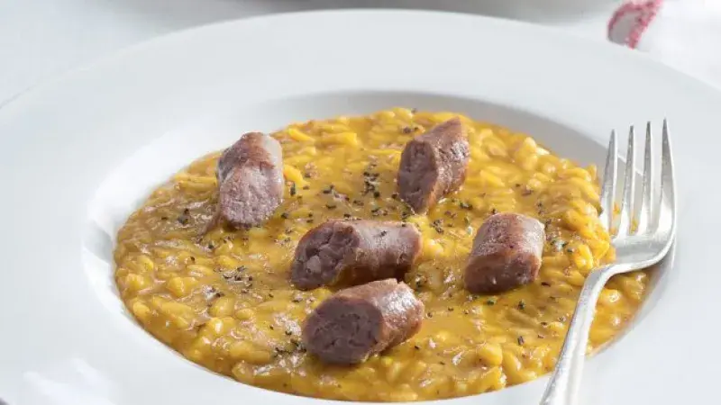 Dýňové rizoto se salsicciou