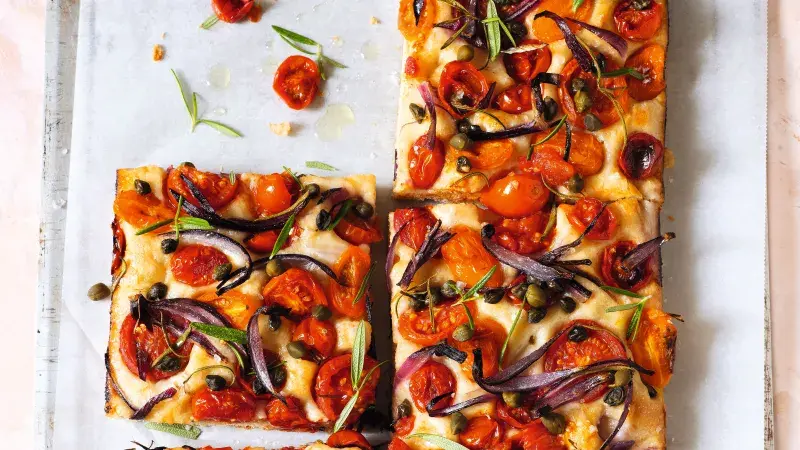 Focaccia s rajčátky