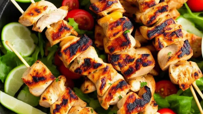 Banánové kuřecí satay