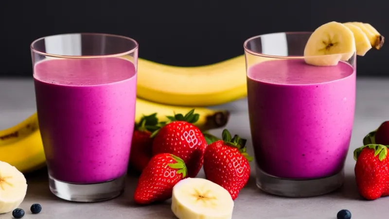 Smoothie z červeného zelí s banánem