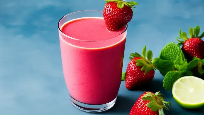 Jahodové smoothie s banánem a kefírem