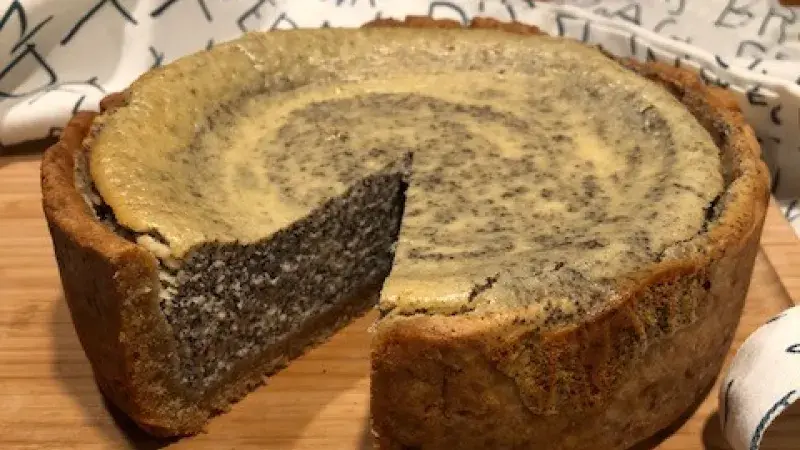 Makový cheesecake s tvarohovým krémem