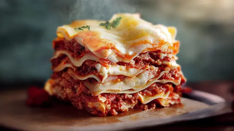 Tradiční italské lasagne s červeným vínem