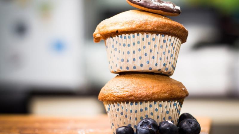 muffiny s borůvkami a čokoládou
