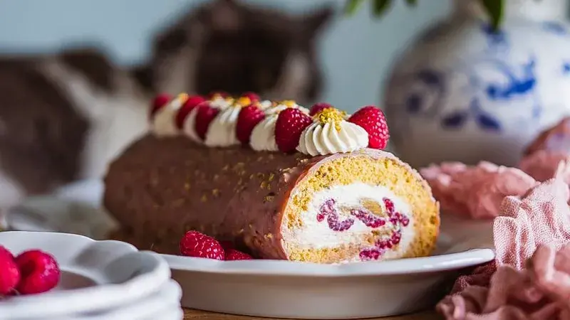 Pistáciová roláda podle Cat&Cook