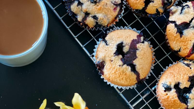 Borůvkové muffiny