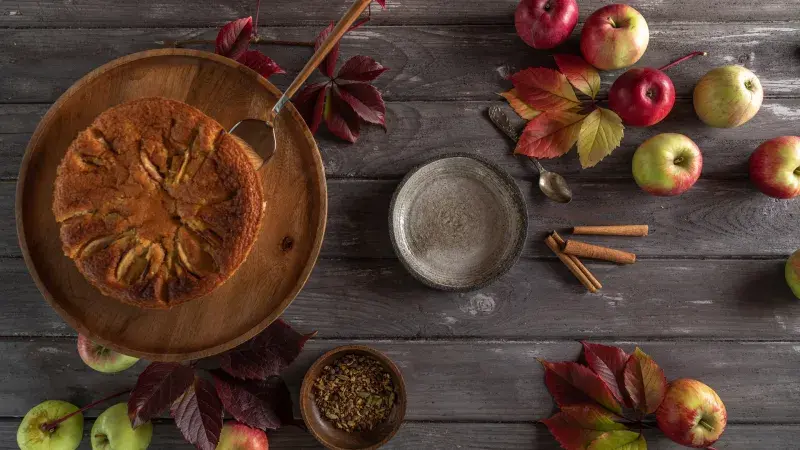 Celozrnný koláč s jablky