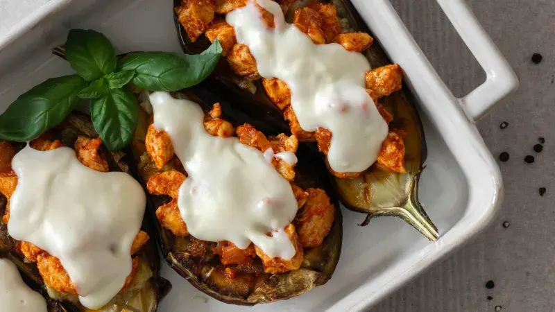 Parmigiana – italský zapečený lilek (odlehčená verze)