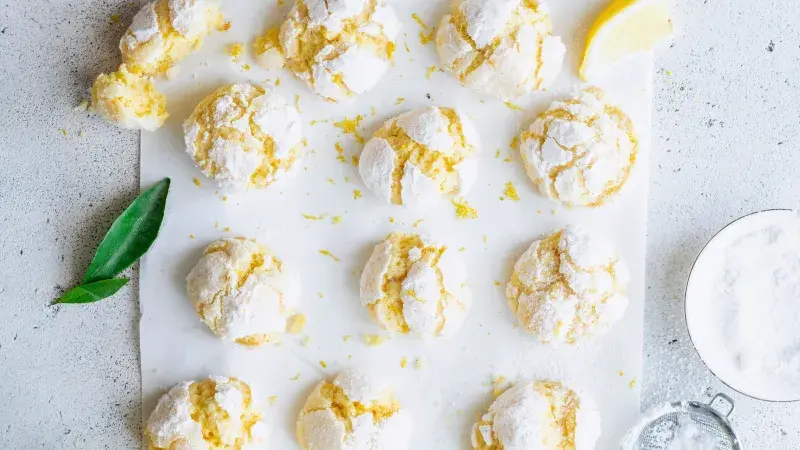 Popraskané sušenky s citronovým krémem