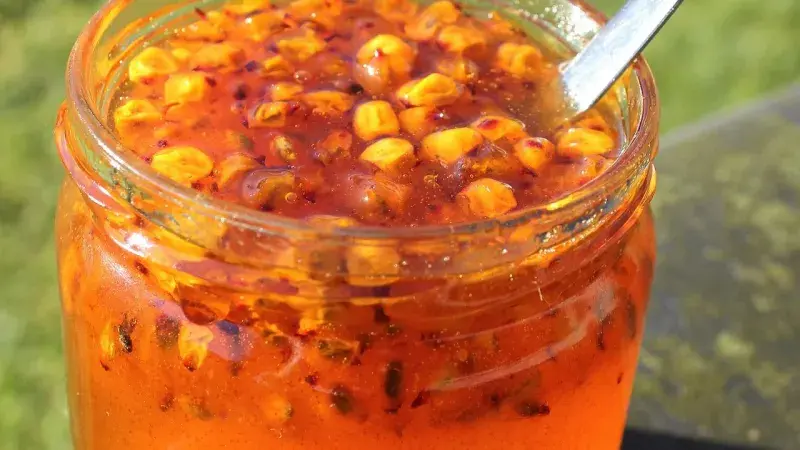 Džem ze šťávy rakytníku