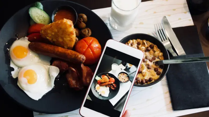 Delicious american breakfast