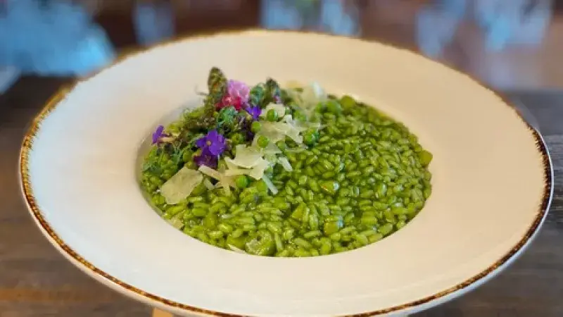 Chřestové risotto z Hliněné bašty 