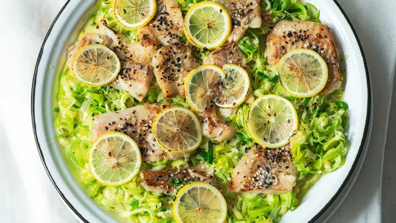 Pečená ryba s pórkem