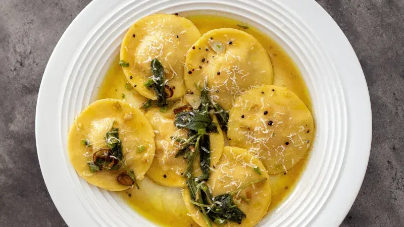 Ravioly s ricottou a špenátem