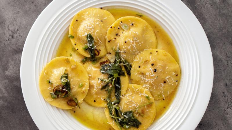 Ravioly s ricottou a špenátem