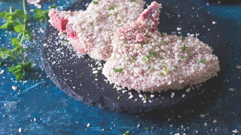  Česnekový vepřový řízek s bylinkovou krustičkou